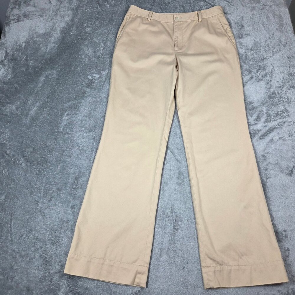 Lauren Ralph Lauren Pants Womens 8 Beige Straight Leg Preppy Casual Trousers